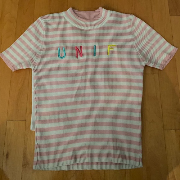 UNIF Pink Lenny Top - Picture 2 of 2